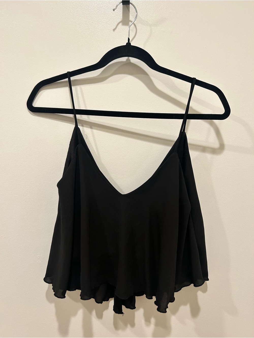 Dainty Hooligan Black V-Neck Spaghetti Strap Swing Cami